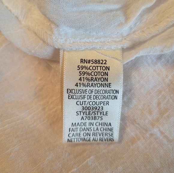 Max Studio White Ruffle Blouse - Picture 6 of 15